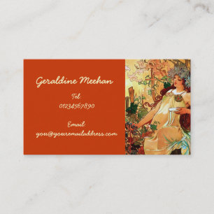 Vintage Art Nouveau Personal Business Card