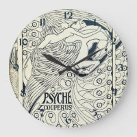 Vintage Art Nouveau Psyche on Winged Horse Pegasus