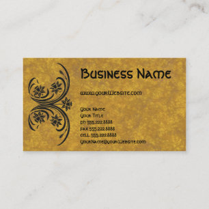 Vintage Art Nouveau Retro Chic Flower Floral Business Card