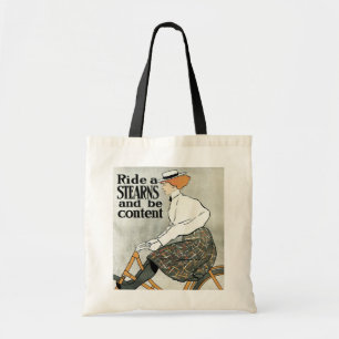 Vintage Art Nouveau, Ride a Sterns Bicycles Bikes Tote Bag