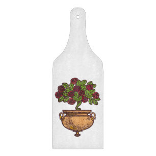 Vintage Art Nouveau rose tree floral design Cutting Board