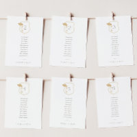 Vintage Art Nouveau Seating Chart Card