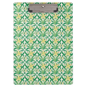 Vintage Art Nouveau snowdrop floral pattern Clipboard