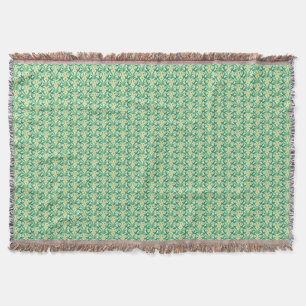 Vintage Art Nouveau snowdrop floral pattern Throw Blanket