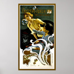 Vintage Art Nouveau soap manufacturer ad vertical Poster