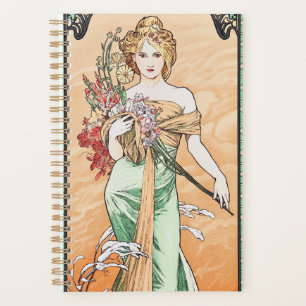 Vintage Art Nouveau Spring by Mucha Planner