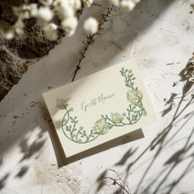 Vintage art nouveau style guest name place card