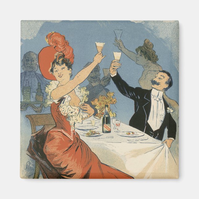 Vintage Art Nouveau, Taverne Olympia Restaurant Magnet (Front)