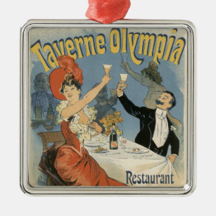 Vintage Art Nouveau, Taverne Olympia Restaurant Metal Tree Decoration