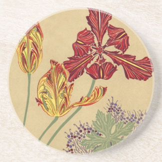 Vintage Art Nouveau Tulips Coaster