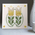 Vintage Art Nouveau Tulips & Hearts Gibbons