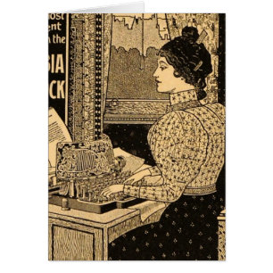 Vintage Art Nouveau Typewriter Advertisement 
