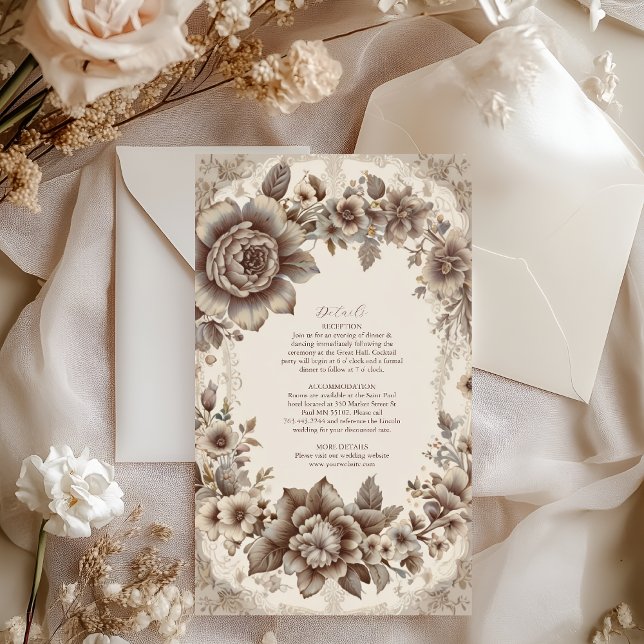 Vintage Art Nouveau Wedding Enclosure Card (Creator Uploaded)