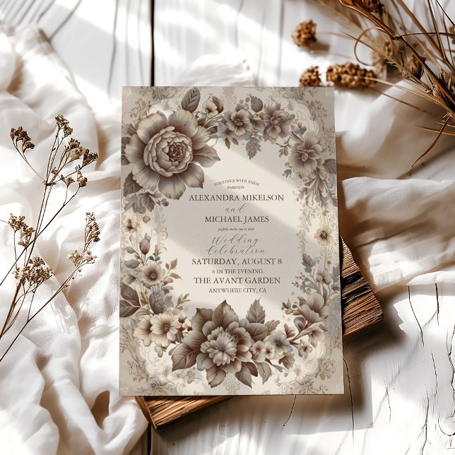 Vintage Art Nouveau Wedding Invitation (Creator Uploaded)