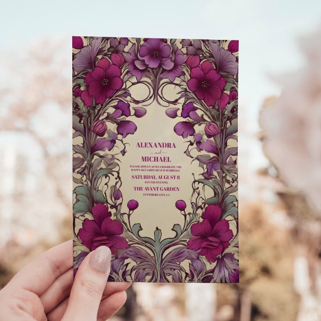 Vintage  Art Nouveau Wedding Invitation (Creator Uploaded)