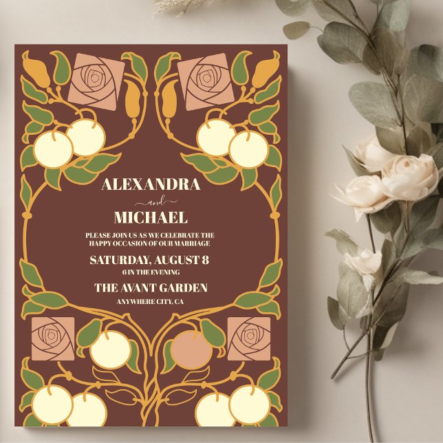 Vintage  Art Nouveau Wedding Invitation (Creator Uploaded)