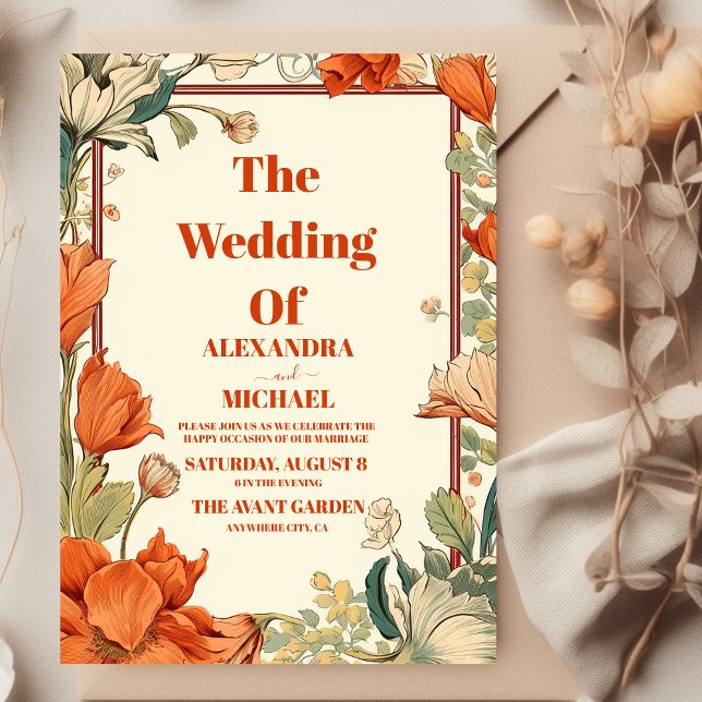 Vintage  Art Nouveau Wedding Invitation (Creator Uploaded)