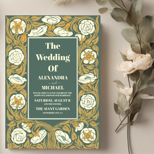 Vintage  Art Nouveau Wedding Invitation (Creator Uploaded)