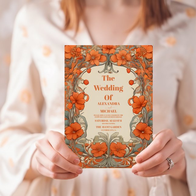 Vintage  Art Nouveau Wedding Invitation (Creator Uploaded)