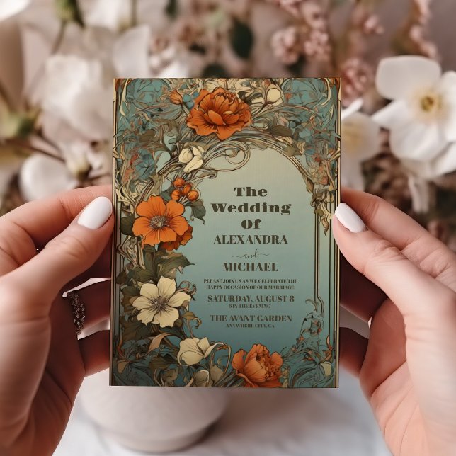Vintage Art Nouveau Wedding Invitation (Creator Uploaded)