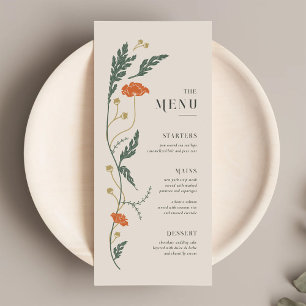Vintage Art Nouveau Wedding Menu