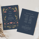 Vintage Art Nouveau Wedding Program Programme<br><div class="desc">This Wedding Program from the Art Nouveau Collection showcases a beautiful vintage floral design that exudes modern elegance. Personalise it with your details easily and quickly. Simply press the 'customise it' button to further re-arrange and format the style and placement of the text.</div>