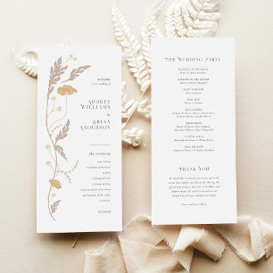 Vintage Art Nouveau Wedding Program Programme