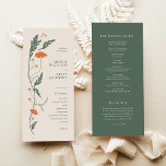 Vintage Art Nouveau Wedding Program Programme<br><div class="desc">This Wedding Program from the Art Nouveau Collection showcases a beautiful vintage floral design that exudes modern elegance. Personalise it with your details easily and quickly. Simply press the 'customise it' button to further re-arrange and format the style and placement of the text.</div>