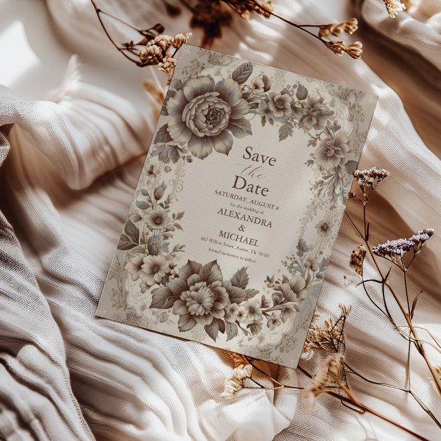 Vintage Art Nouveau Wedding Save The Date (Creator Uploaded)