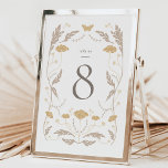 Vintage Art Nouveau Wedding Table Number card<br><div class="desc">This Wedding Table Number card from the Art Nouveau Collection showcases a beautiful vintage floral design that exudes modern elegance. Personalise it with your details easily and quickly. Simply press the 'customise it' button to further re-arrange and format the style and placement of the text.</div>