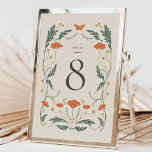 Vintage Art Nouveau Wedding Table Number card<br><div class="desc">This Wedding Table Number card from the Art Nouveau Collection showcases a beautiful vintage floral design that exudes modern elegance. Personalise it with your details easily and quickly. Simply press the 'customise it' button to further re-arrange and format the style and placement of the text.</div>