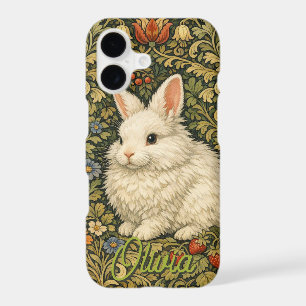 Vintage art nouveau white rabbit 