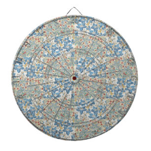 Vintage Art Nouveau Wild Geranium Floral Pattern Dartboard