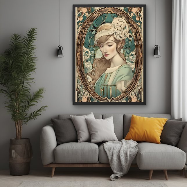 Vintage Art Nouveau Woman Elegant Art Poster (Creator Uploaded)