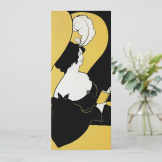 Vintage Art Nouveau, Woman Reading a Yellow Book