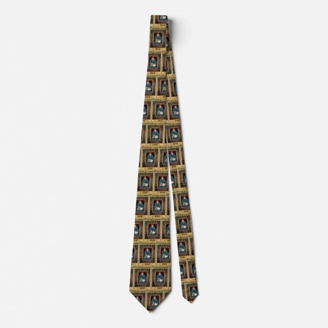 Vintage Art Nouveau, Woman Reading Astrology Book Tie (Front)