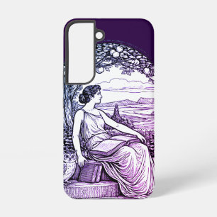 Vintage Art Nouveau Woman Reading Under Tree Samsung Galaxy Case