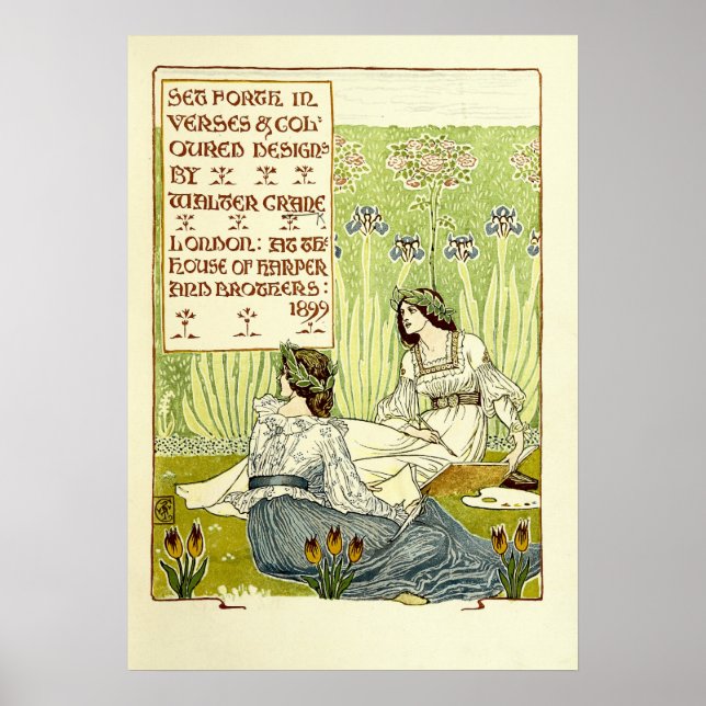 Vintage Art Nouveau Women by Walter Crane Poster (Front)