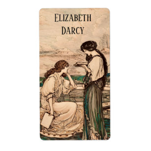 Vintage Art Nouveau Women Reading