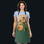 Vintage Art Nouveau Women Reading by the Sea Apron<br><div class="desc">A beautifully restored Art Nouveau illustration depicting two elegant women reading together on a seaside terrace. Flowing gowns, soft coastal light, and delicate linework evoke the romantic spirit of the Belle Époque. Perfect for book lovers, cottagecore décor, libraries, and vintage art collectors. This timeless literary illustration adds elegance to journals,...</div>