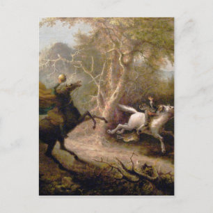 Vintage Art of Sleepy Hollow Postcard