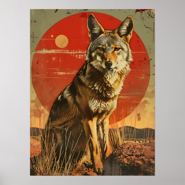 Vintage Art of the Coyote Poster (Front)