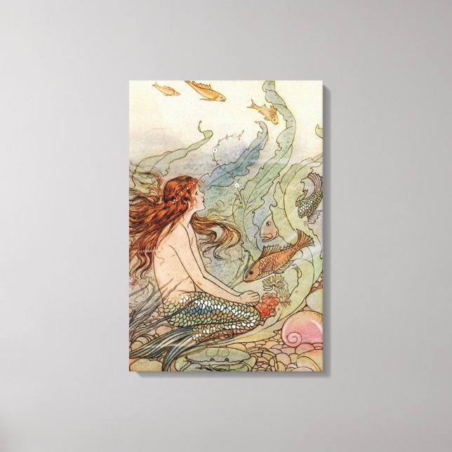 VINTAGE ART POSTER MERMAID PRINT (Front)