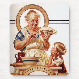 Vintage Art Thanksgiving Gift Mousepad