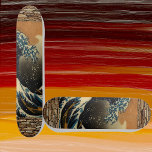 Vintage Art The Great Wave Japanese Artist Ocean  Skateboard<br><div class="desc">The Great Wave is a famous painting of Japanese artist Hokusai. The colours and contrast showcase the art and culture of Japan. The illustration has the stark features of painting and a contrast border to showcase the skills of this brilliant artist. The painting is also known as "Kanagawa Oki Nami...</div>