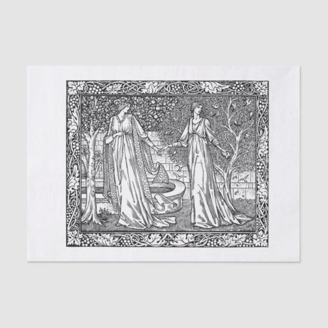 Vintage art tissue paper (Front)