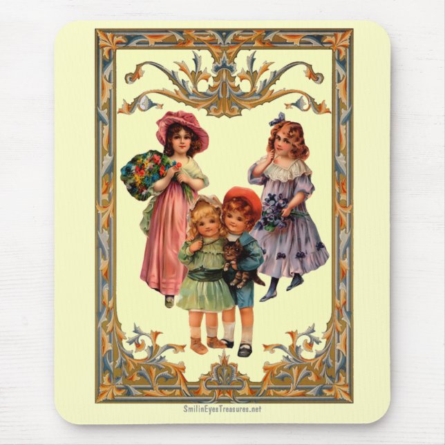 Vintage Art Victorian Children Mousepad (Front)