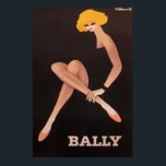 Vintage Art Villemot/ Bally Pink Shoes Poster<br><div class="desc">A stunning piece, perfect for the art deco lover or the vintage poster collector! circa 1982 - Bold colour, a brilliant accent to any home, office, or studio loft! Bernard Villemot (1911–1989) was a French graphic artist known primarily for his iconic advertising images for Orangina, Bally shoes, Perrier, and Air...</div>