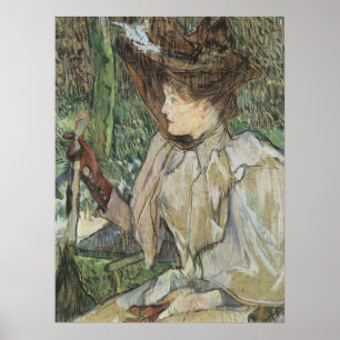 Vintage Art, Woman with Gloves by Toulouse Lautrec Poster