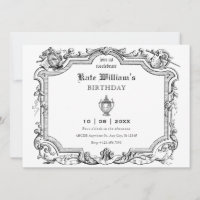 Vintage artistic line art 